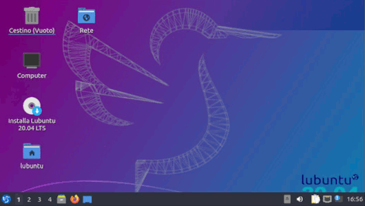 Schermata di Lubuntu